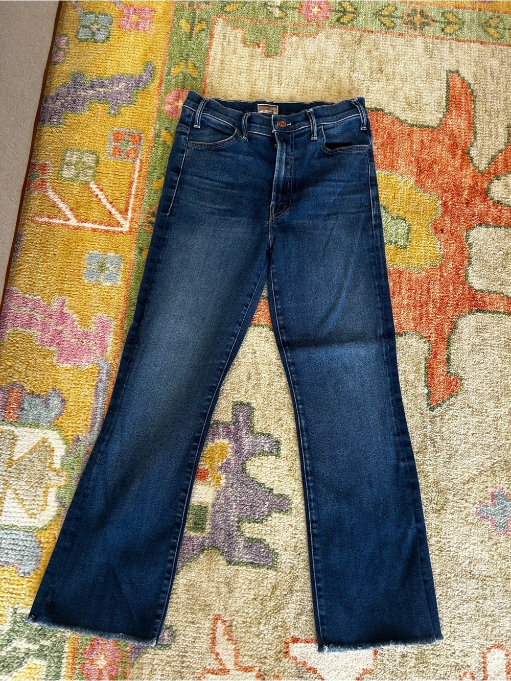 MOTHER The Hustler Ankle Dark Blue Jeans